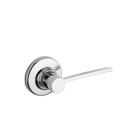 Kwikset Ladera Lever, Round Rose Passage Door Lock, New Chassis and 6AL Latch, RCS Strike Bright Chrome Finish 200LRLRDT-26